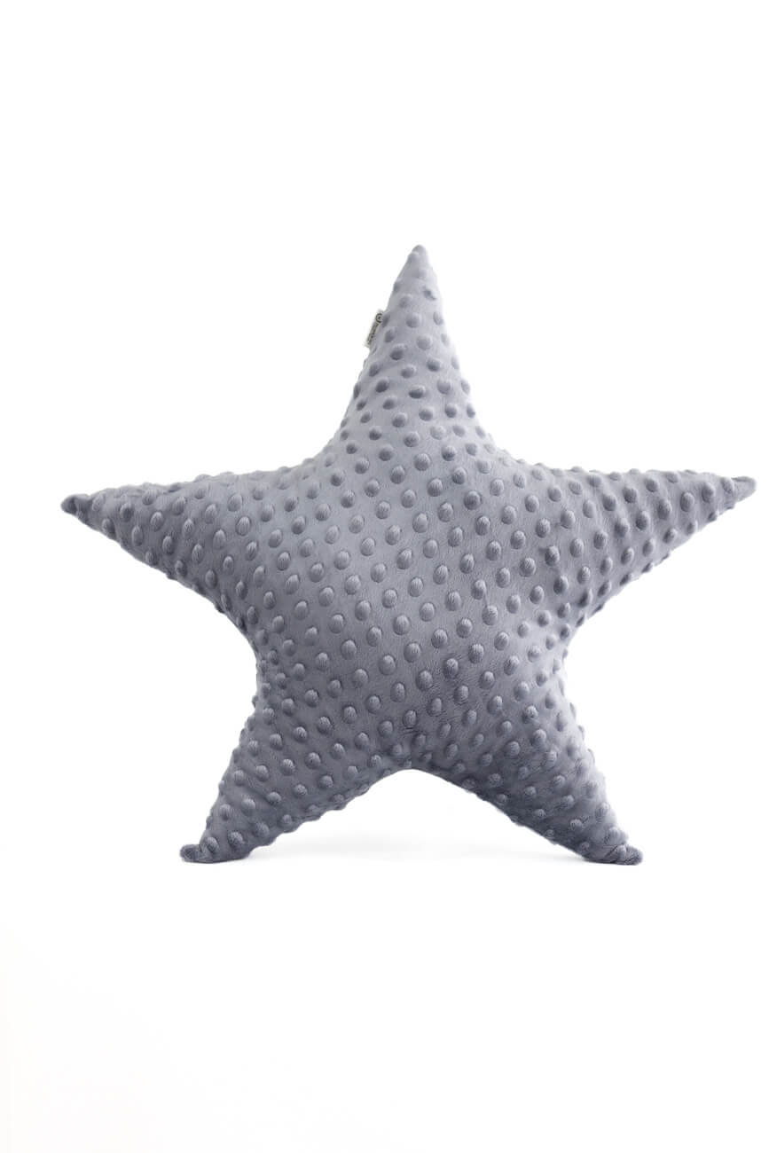 Vankúš hviezdička - Tmavo sivá